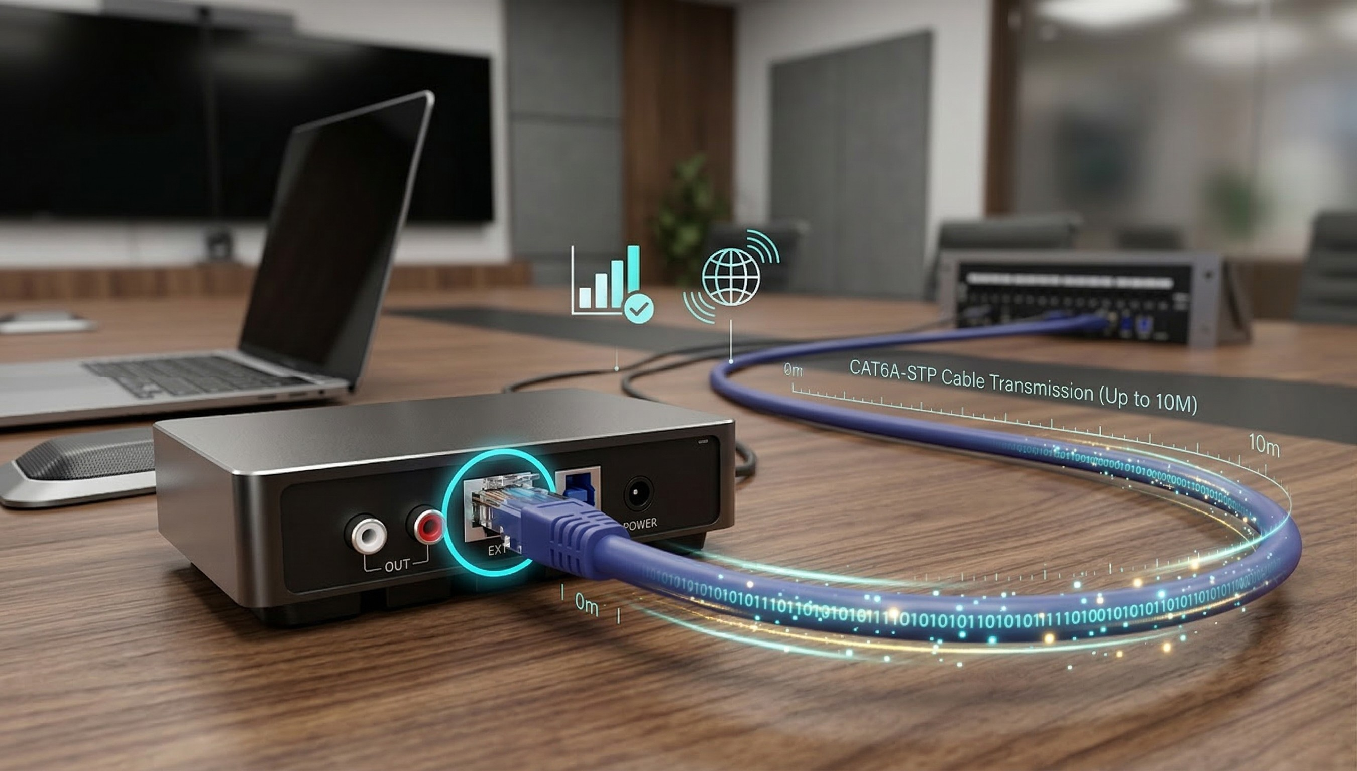 CAT6A-STP cable transmission